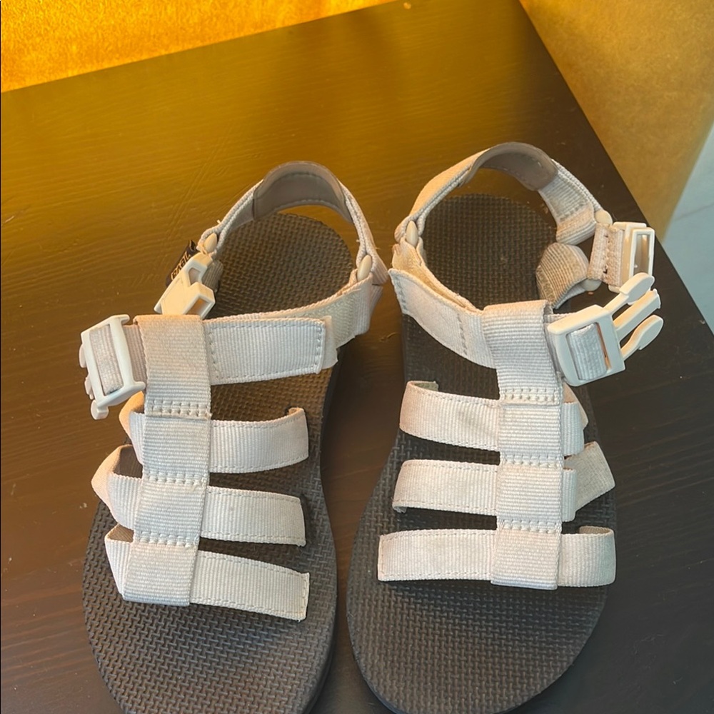 Women’s Teva Sandals in Beige and Black